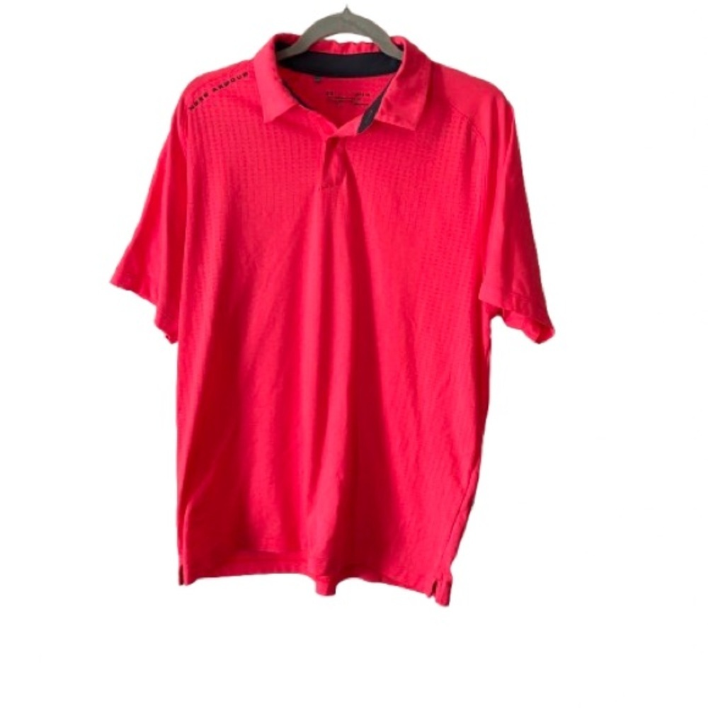 Under Armour Men's  Heatgear Golf Shirt Bright Orange